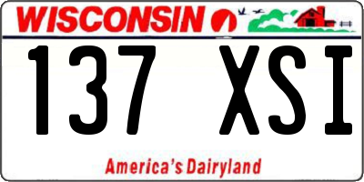 WI license plate 137XSI