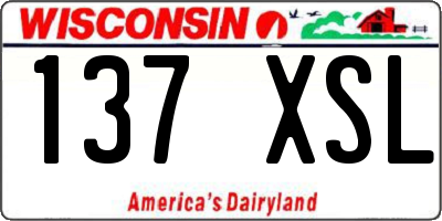 WI license plate 137XSL