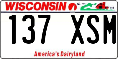 WI license plate 137XSM