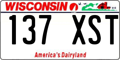 WI license plate 137XST