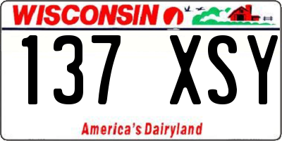 WI license plate 137XSY