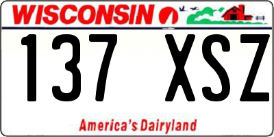 WI license plate 137XSZ