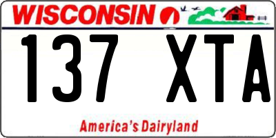 WI license plate 137XTA
