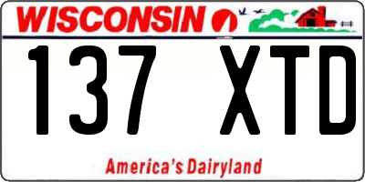 WI license plate 137XTD