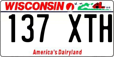 WI license plate 137XTH