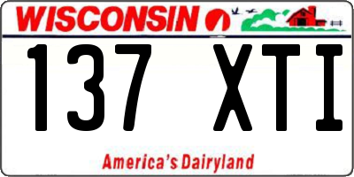 WI license plate 137XTI