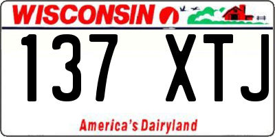 WI license plate 137XTJ