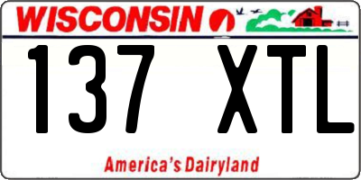 WI license plate 137XTL