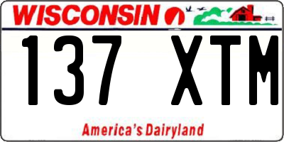 WI license plate 137XTM