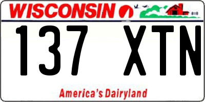 WI license plate 137XTN