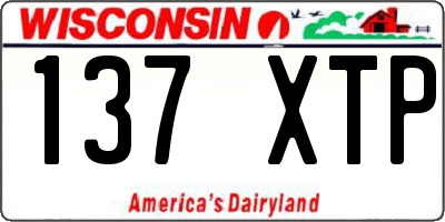WI license plate 137XTP