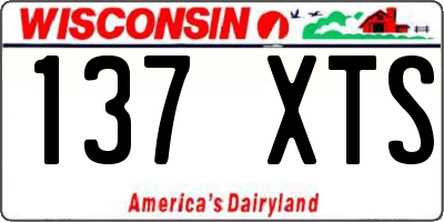 WI license plate 137XTS