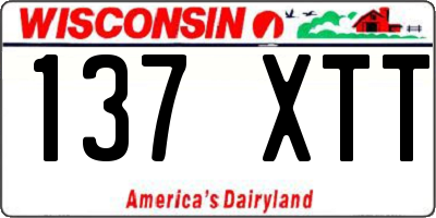 WI license plate 137XTT