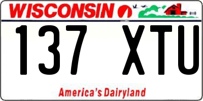 WI license plate 137XTU