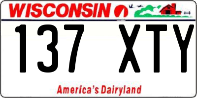 WI license plate 137XTY