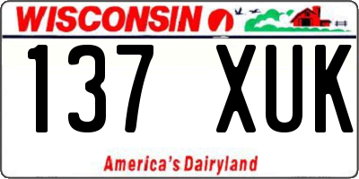 WI license plate 137XUK