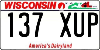 WI license plate 137XUP
