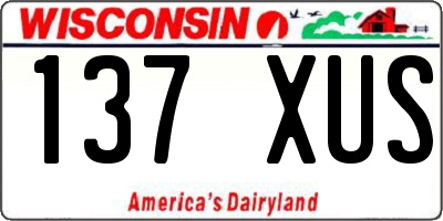 WI license plate 137XUS