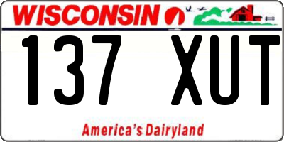 WI license plate 137XUT