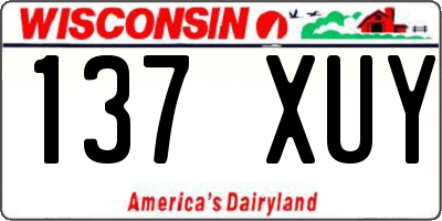 WI license plate 137XUY