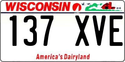 WI license plate 137XVE