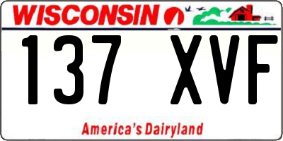 WI license plate 137XVF