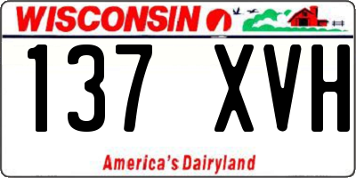 WI license plate 137XVH