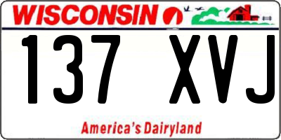 WI license plate 137XVJ