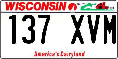 WI license plate 137XVM