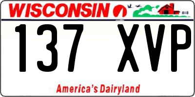 WI license plate 137XVP