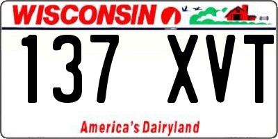 WI license plate 137XVT