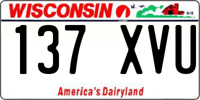 WI license plate 137XVU