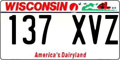 WI license plate 137XVZ