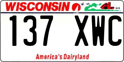 WI license plate 137XWC