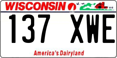 WI license plate 137XWE