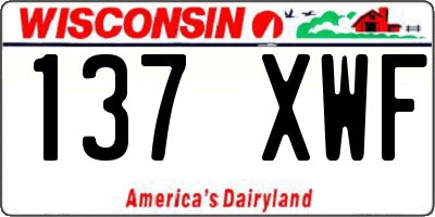 WI license plate 137XWF