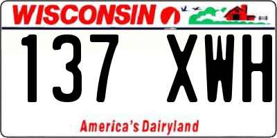 WI license plate 137XWH