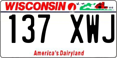 WI license plate 137XWJ