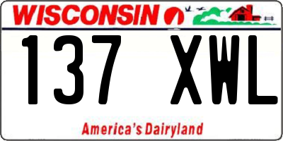 WI license plate 137XWL
