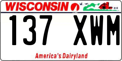 WI license plate 137XWM