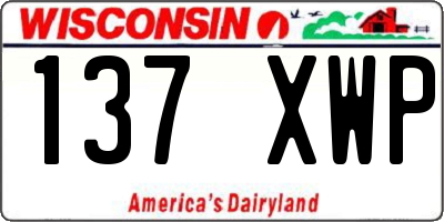 WI license plate 137XWP
