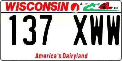 WI license plate 137XWW