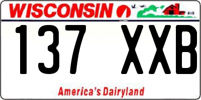 WI license plate 137XXB
