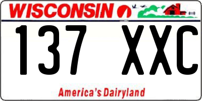 WI license plate 137XXC