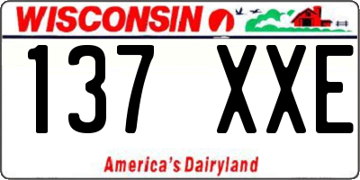 WI license plate 137XXE