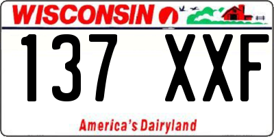 WI license plate 137XXF