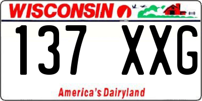 WI license plate 137XXG