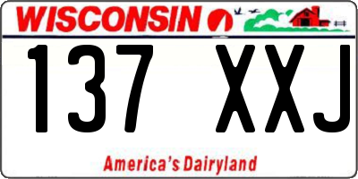 WI license plate 137XXJ