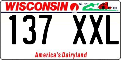 WI license plate 137XXL