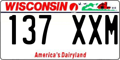 WI license plate 137XXM
